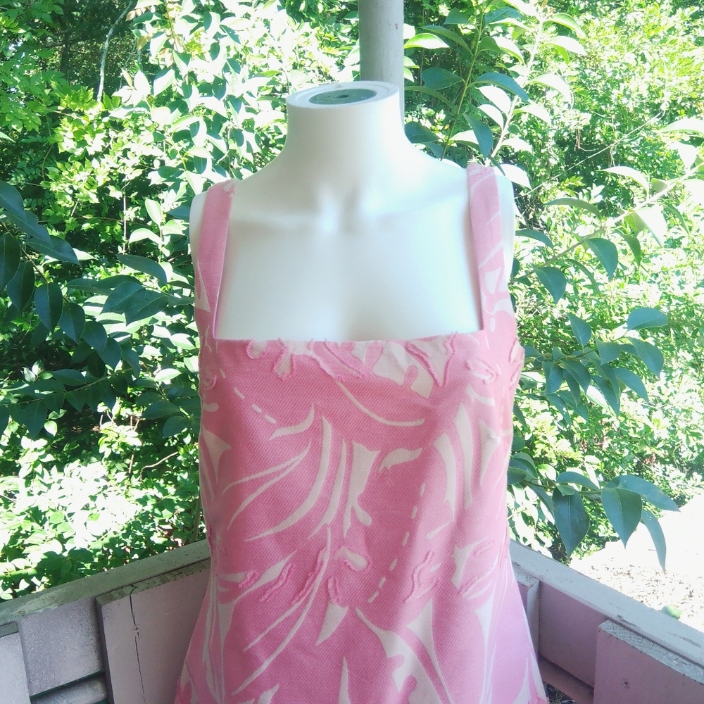 Alexis Illona Textured Jacquard Pink Mini Dress Women Medium - Picture 5 of 10